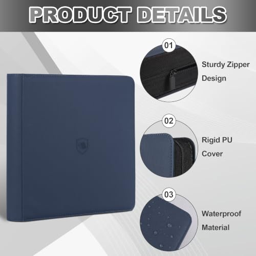 Image of Top Loader Binder 12 Pocket, Holds 480 Toploaders, 100 Toploaders INCLUDED