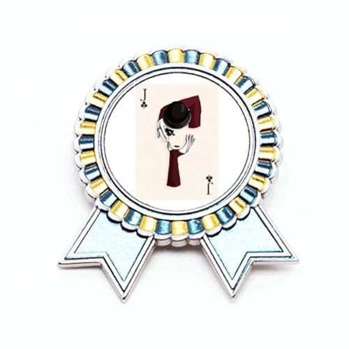 Broche Playing Cards Club J en métal pour accessoiriser un blazer en soirée