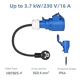 Btstil European Hook Up Adapter 16A to 230v, 3 Pin to EU Plug, 3G2.5mm² Socket to Euro Plug for Caravan Motorhomes Generators, Camping Equipment - Image 3