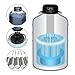 HFS(R) 10L Liquid Nitrogen Tank Aluminum Alloy Cryogenic Container LN2 Dewar with 6 Canisters & Carrying Bag (10L)