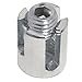 Produktbild Drahtseilklemme 6 mm 2 Stück Kreuzklemme mit Sackgewinde für Drahtseil 6 mm Edelstahl A4 NIRO, AISI 316 Nirosta