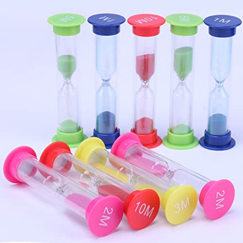 Sand Timer, 6 Pcs Colorful Hourglass Timer 30Sec / 1Min / 2Mins / 3Mins / 5Mins / 10Mins Sand Clock Timers, Sandglass For Kids Classroom Kitchen Home Office Decoration Red #TOP3