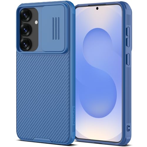 Image of Nillkin Classic Series for Samsung Galaxy S25 Plus Case with Camera Cover, Military Drop Protection & Thin Slim Fit & Lanyard Design & Non-Slip Protective Phone Case for Galaxy S25 Plus 6.7 inch, Blue