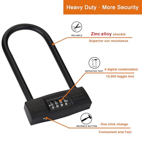 Serrure à combinaison pour vélo en acier robuste et durable - 3