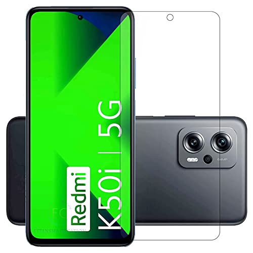 Image of 2.5D Tempered Glass Screen Protector Compatible for Redmi K50i 5G / Redmi K50 Pro with Full Screen Coverage (except edges) and Easy Installation kit