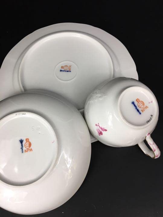 Amazon.co.jp: KPMベルリン カップ&ソーサートリオ カフェ
