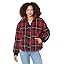 Red/Navy Ombre Wool Plaid