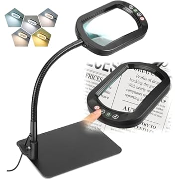 embroidery magnifying glass with light square