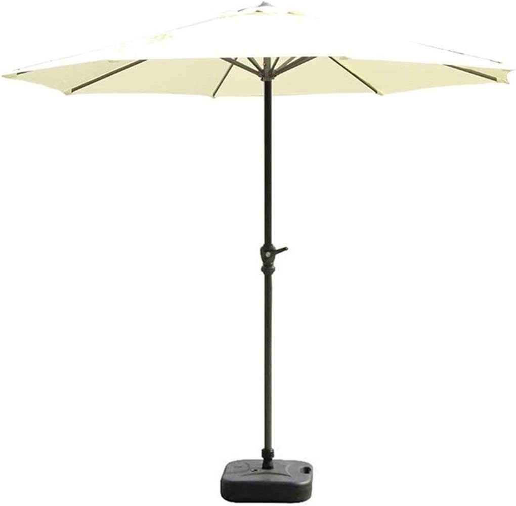 ビーチパラソル ガーデニング 庭 テラス アウトドア ビーチ キャンプ 日傘 折りたたみ 日よけ パラソル9ft 2 7m 高品質 Color 庭の パラソル プールサイドのクランク付き屋外市場テーブル傘 デッキ 9ft オプション7色 Size Beige O 270cm 裏庭
