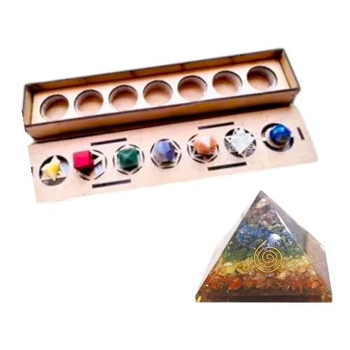 Coffret géométrie sacrée KULIA® en bois et 7 pierres chakra