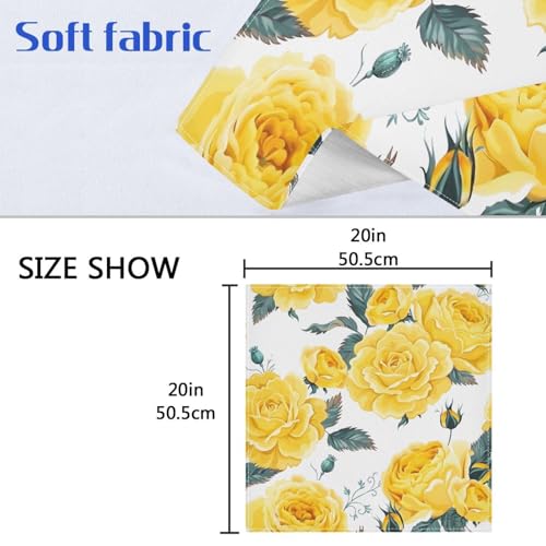 Servilletas de Tela Flores Amarillas Pack de 6 50.5x50.5 cm miniatura 7