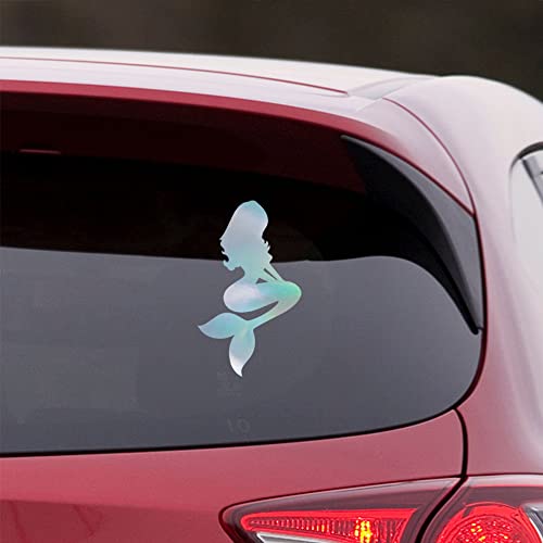 Image of Beautiful Mermaid 1 (Hologram) (Set Of 2) Premium Waterproof Vinyl Decal Stickers For Laptop Phone Accessory Helmet Car Window Bumper Mug Tuber Cup Door Wall Decoration