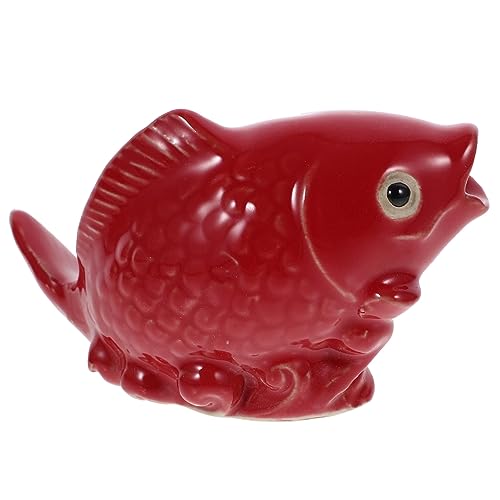 GRIRIW Retro Statue Decoration Outdoor Garden Carp Ceramic Fish Fountain Yard Decor Lawn Ornament