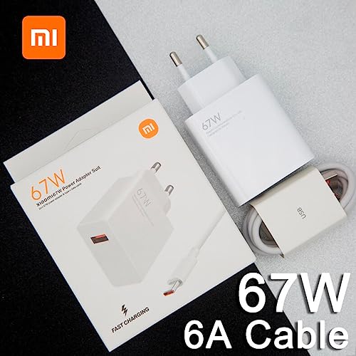 Kit Carregador E Cabo Compatível Xiaomi Mi Turbo 67w POCO X3 X4 X5