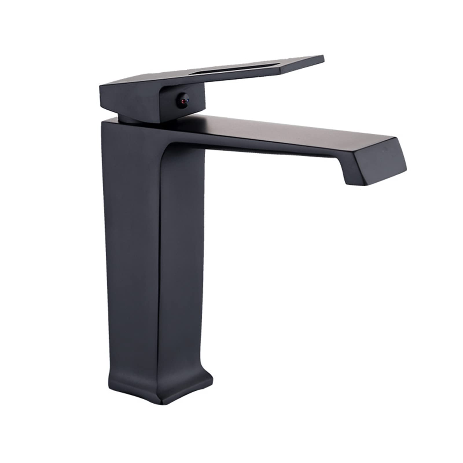 Grifos De Baño En Cascada, Grifo Monomando para Lavabo G1/2, Grifo para Lavabo De Agua Fría Y Caliente, Cromado(Black)
