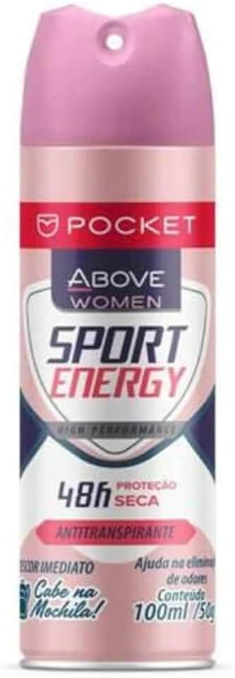 Desodorante Aerosol Above 100Ml Feminino Pocket Sport Energy, Above