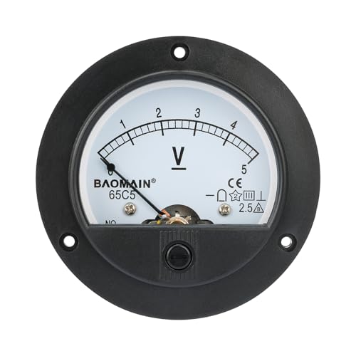 Image of BAOMAIN 65C5 DC 0-5V Class 2.5 Analog Panel Volt Meter