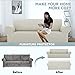 LURKA Stretch Loveseat Sofa Slipcovers 1 Piece Couch Covers for Sofa Furniture Protector Full Sofa Covers with Elastic Bottom for Kids and Dog (Medium, Ivory)