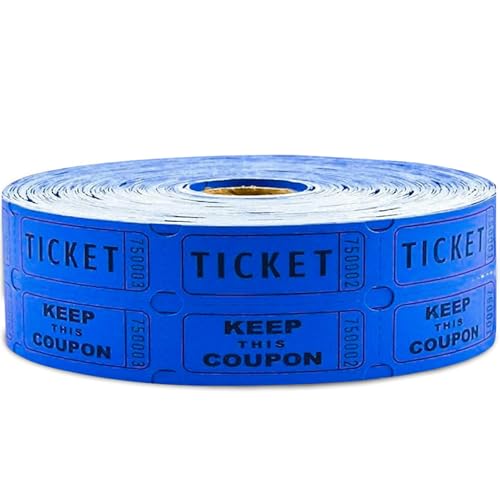 Toysery Raffle Tickets Double Roll – 2000 ingressos por rolo, sorteio 50/50 para eventos, festas, ca