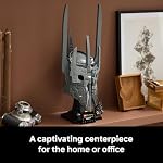 LEGO Icons The Lord of The Rings: Sauron's Helmet - Building Set for Adults, Ages 18+ - Bedroom, Home Office, Book Shelf Decor - with Sauron Minifigure - Gift for LOTR Fans - 11373