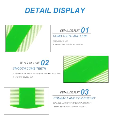 Läusekamm, 4 Stück Flohkamm, Plastik Doppelseitig Nissenkamm, Haustierkamm, Feinzahniger Kopflauskamm, Katzen und Hundepflegekamm, zum Entfernen von Floh und Läusen