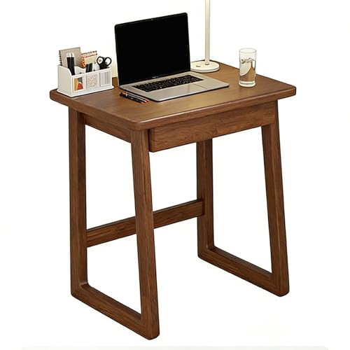 PEBFHSQW Escritorio Compacto De Madera para Espacios Pequeños, Escritorio Estrecho De 60/70/80 Cm para Dormitorio, Mesa Estudio Estudiantes con Diseño Sencillo para Oficina Casa(Brown,60x45x75cm)