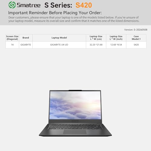 Housse ordinateur portable Acer Swift 1 14 Smatree évite les rayures - 2