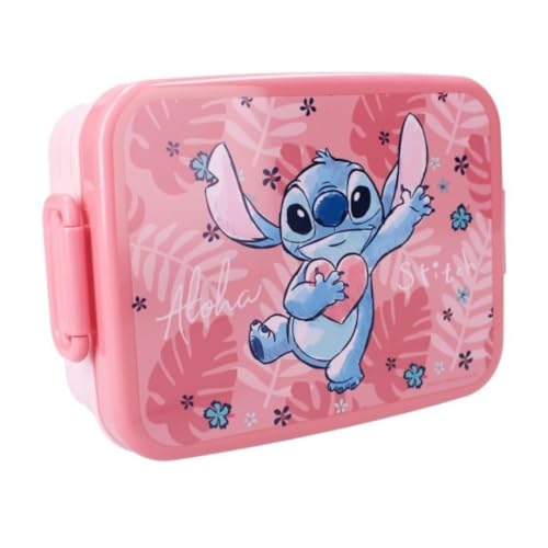 My sweety pop - Boîte à goûter - Lunch box – Stitch - Pour enfant - Crèche - Maternelle - Ecole - Vacances - Repas - 16 cm - Pour Fille - Rose - Idée Cadeau
