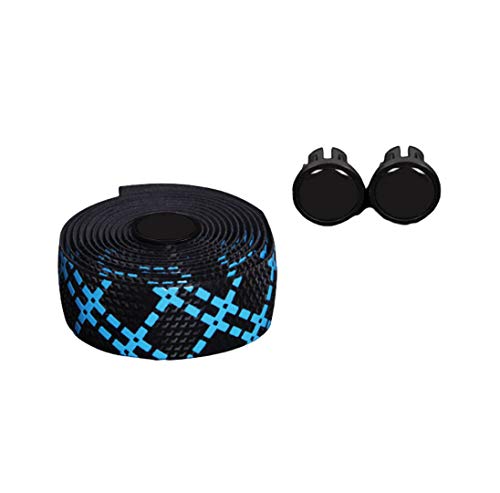 Szblaze 2 Rolls Silica Gel Bike Handlebar Tapes Wrap With Bar Plugs For Road Mountain Bicycle Cycling (Black White) #TOP1