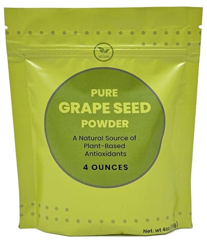 Grape Seed Powder (4 oz) – Finely Milled & Nutrient-Dense – High Fiber & Polyphenols – Plant-Based Grape Powder for Smoothies, Juices, Baking, and DIY Skincare Masks