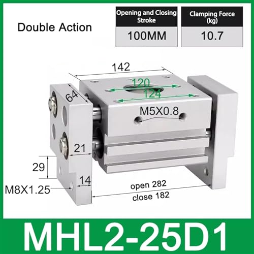 Cylindre pneumatique MHL2-25D1 haute performance mécanique - 3
