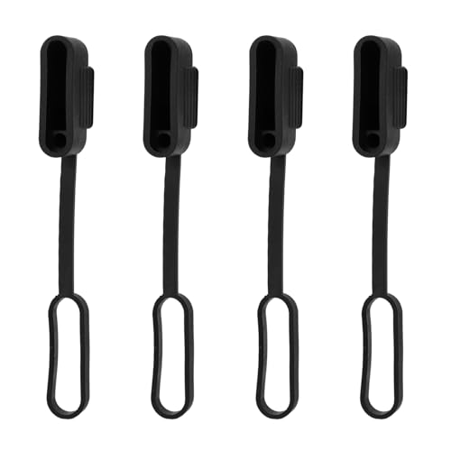 Sinbana 4pcs 5 Pin Flat Trailer Wiring Harness Connector Dust Cover, Waterproof Dust-Proof Rubber 5 Pin Trailer Plug Harness Protector Accessories Parts for Trucks Trailers SUVs (Black)