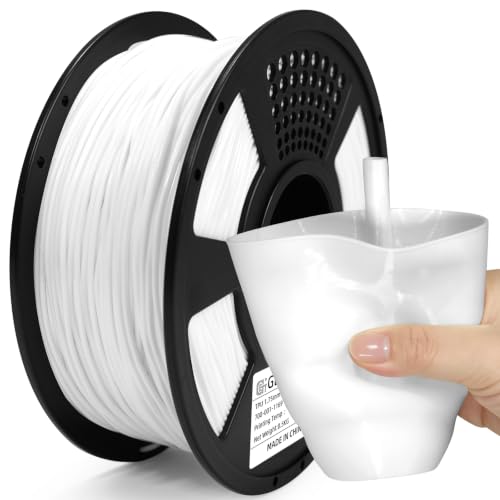 GEEETECH TPU filament 1.75mm Weiß, Flexible 3D Drucker Filament 500g 1 Spool