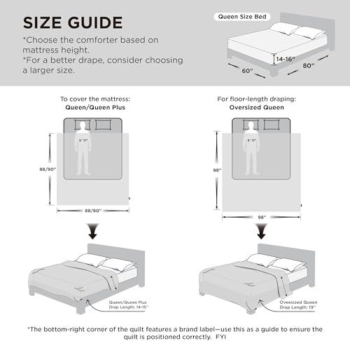 Image of Bedsure Comforter Duvet Insert - Quilted Comforters Oversized King, All Season Duvet, GentleSoft Down Alternative Bedding, with 8 Tabs, Gifts for Women /Men, Cream,Oversized King 116 x 98 Inches