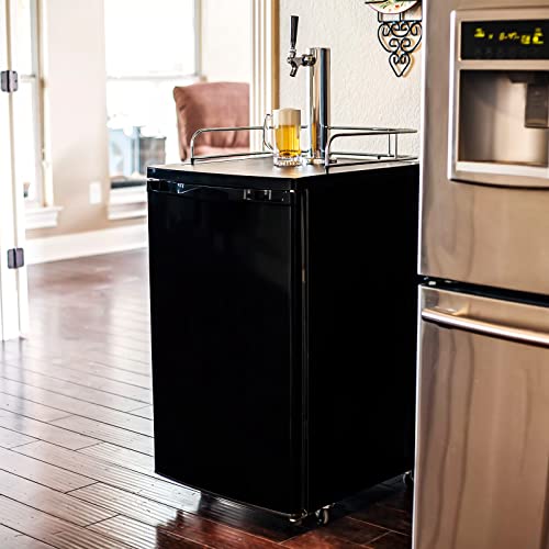 Mrbrew Single Tap Draft Beer Tower, Support Countertop And Kegerator Installation, Stainless Core Beer Faucet Stainless Steel 3'' Flange Brewing Tower Dispenser Kit With Self-Closing Faucet Spring #TOP6