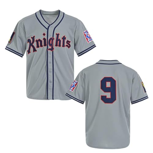Men's Roy Hobbs New York Knights The Natural Movie Baseball Jerseys Grey (L)