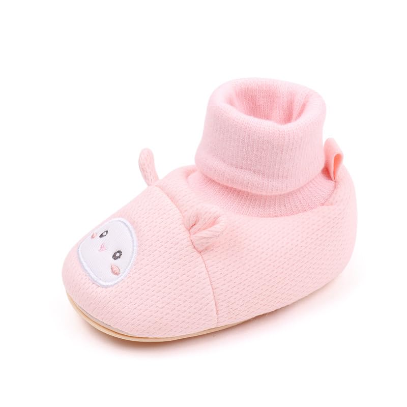Newborn Baby Boys Girls Slipper Soft Non Skid Sole Slip On House Indoor Sock Shoes2