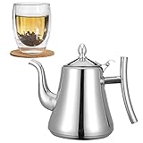 Théière - conçue pour une utilisation ferme, elle est livrée avec une poignée incurvée pour une prise rapide, facile et sûre pour s'adapter à votre paume, votre cafetière