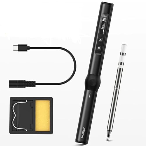 FNIRSI HS-01 Smart Electric Soldering Iron PD 65W Adjustable Constant Temperature Fast Heat Portable Soldering Iron Station Kit(