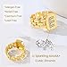 GoldChic E Ring, Letter Adjustable Rings 18K Gold Plated Initial Alphabet Open Ring with Cubic Zirconia Jewelry for Women, Rings for Women Letters