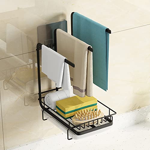 Torchon éponge égouttoir rack rangement avec base de séchage rapide épais - 4