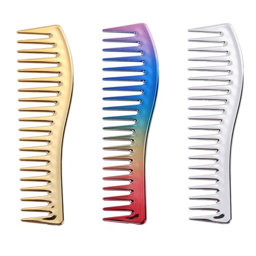 OSOLADY 3 Unids Pein Styling Peine Tintos Grandes Peine Peine Barber Haircut Peine Herramienta De Peluquería