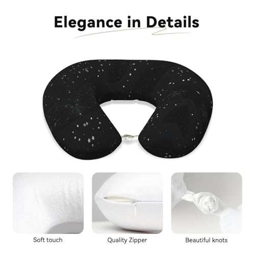 Almohada de viaje de espuma viscoelástica negra miniatura 4