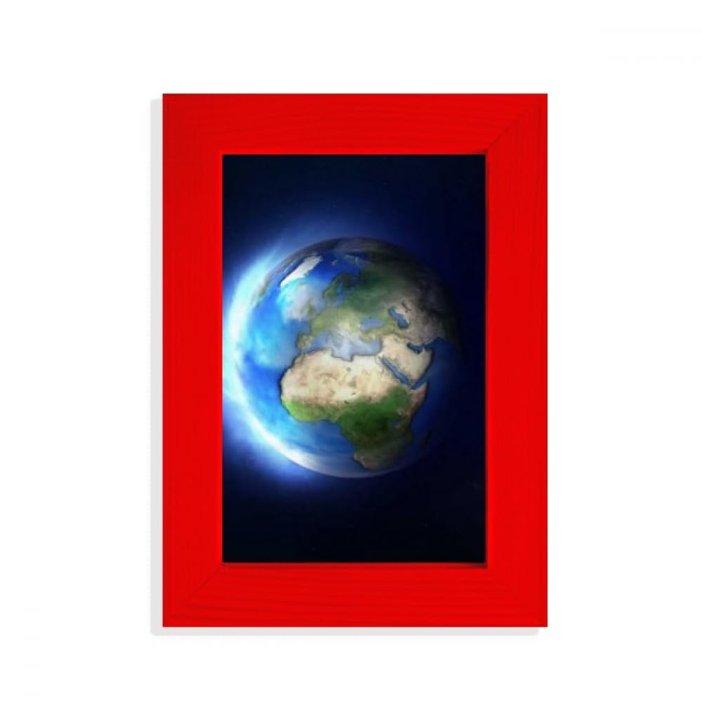 Cadre photo art déco planète Terre bleu blanc idéal pour sublimer votre salon