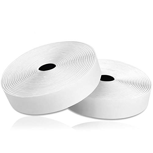 Preisvergleich Produktbild Vivibel Doppelseitig Klebende, 6M*20mm Klettband Selbstklebend Extra Stark Klettverschluss, Selbstklebendes Klettband Doppelseitiges Klebeband Klebepad Flauschband Hakenband, (Weiß)