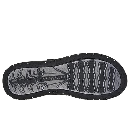 Skechers Women's REGGAE - COOL HARBOR sporty outdoor sandal, Black 8 M