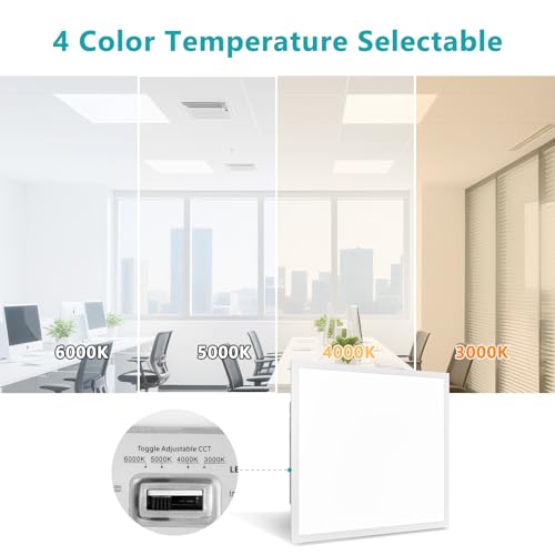 Image of 2x2 LED Flat Panel Light for Drop Ceiling 8 Pack 50W 5500LM ETL
