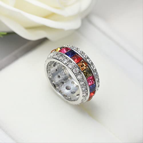 Bague 925 topaze multicolore anti-ternissement pour peau sensible - 3