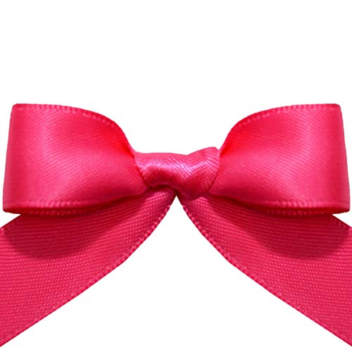 Image of Morex Ribbon 08816 /50-175 Double Face Satin Ribbon, 3 /8 inchx 50 Yd, Shocking Pink