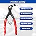 Toolwiz Snap Ring Pliers Heavy Duty, Internal Retaining Ring C Clip Circlip Pliers 90 Degree for Trucks Motorcycles Cars, Red
